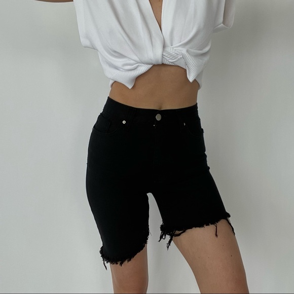 STORETS UNEVEN BIKER SHORTS - Picture 1 of 6